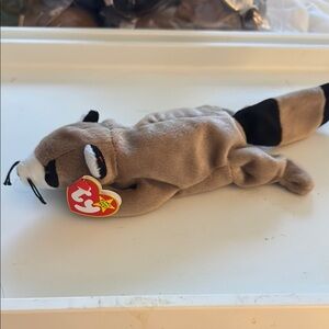 Ty Stuffed Animal - Brown and Black Raccoon